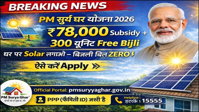 PM Free Solar Panel Yojana